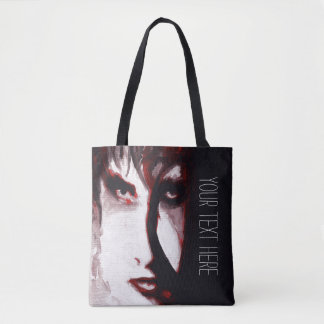 Goth God Post Punk Gotische Muziek Man Portret Kun Tote Bag