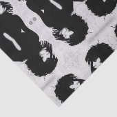 Goth Goddess Portrait Original Art Black White Tissuepapier (Detail)