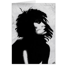 Goth Godin Vrouw Portret Mode Kunstkaart