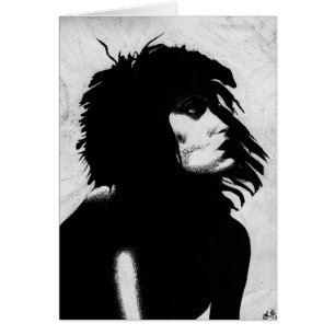 Goth Godin Vrouw Portret Mode Kunstkaart