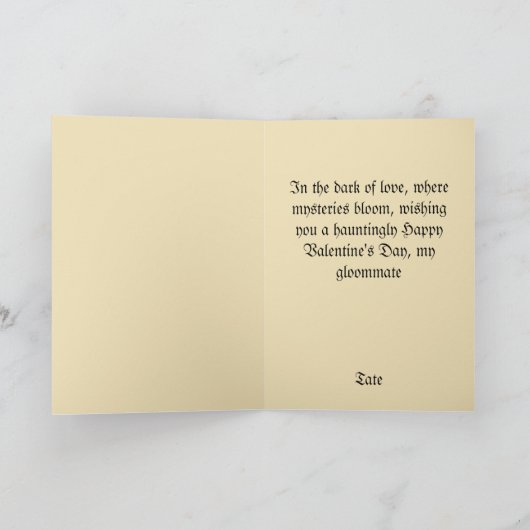 Goth Griezelen Valentijn Grim Reaper met Hart Kaart (Binnen)