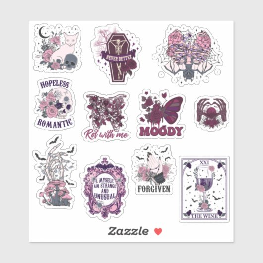 Goth & Halloween Sticker Pack (Vel)