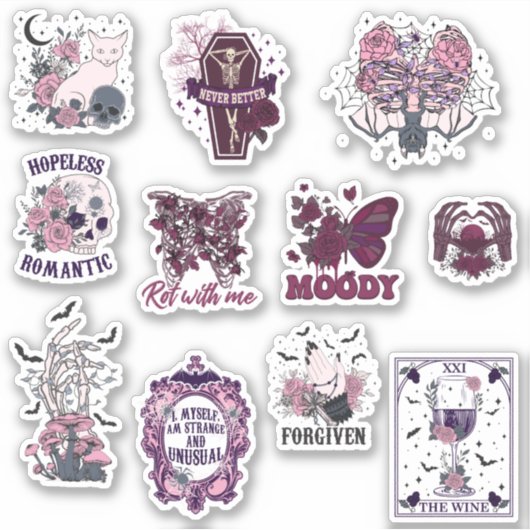 Goth & Halloween Sticker Pack (Voorkant)