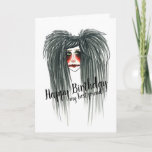 Goth Happy Birthday Best Friend Kaart<br><div class="desc">Happy Birthday my best friend standard greeting 5 x 7" card.</div>