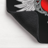 Goth hart met engelenvleugels muismat (Hoek)