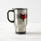 Goth hart met engelenvleugels reisbeker (Links)