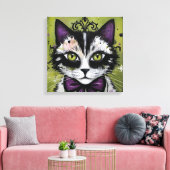 Goth Kat Canvas Afdruk (Insitu (Woonkamer))