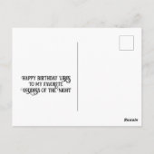 Goth Kat Gotische Verjaardagswensen Briefkaart (Achterkant)