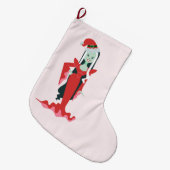 goth kerst horror santa vampier vrouw grote kerstsok (Voorkant (Hangend))