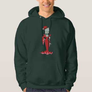 goth kerst horror santa vampier vrouw hoodie