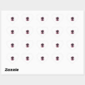 Goth kitten in roze � schattig, maar betoverd Over Hart Sticker (Vel)