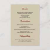 Goth Koppel Zombie Halloween Bruiloft Informatiekaartje (Achterkant)