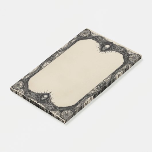 Goth lijst met schedels post-it® notes (Schuin)