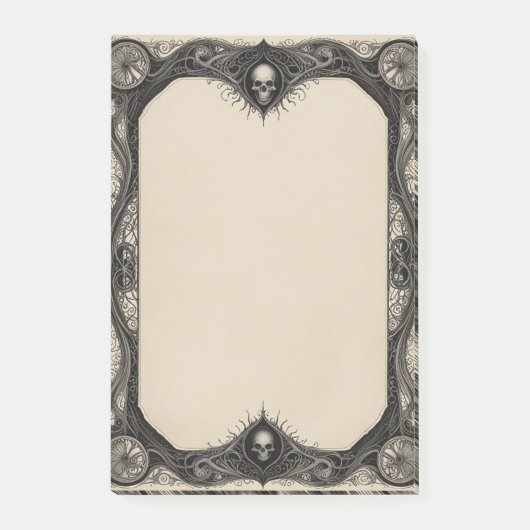 Goth lijst met schedels post-it® notes (Voorkant)
