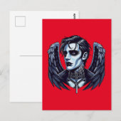 Goth Man Angel Dark Fantasy kunst Briefkaart (Voorkant / Achterkant)
