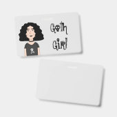 Goth-meisje Badge (Voor- en achterkant)