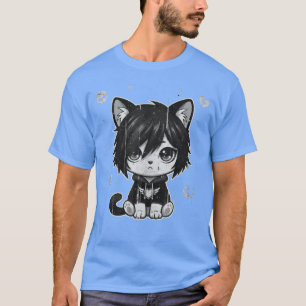 Goth-meisje Emo Gotische Kat Punk Donkere Muziek G T-shirt