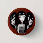 Goth-meisje & haar vele persoonlijkheden  ronde button 3,2 cm (Voorkant)