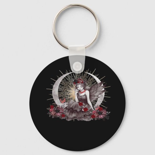 Goth-meisje Whimsigoth Klassiek Sleutelhanger (Voorkant)