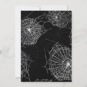 Goth Meisje Zwart & Wit Schedel Feest Uitnodiging (Achterkant)