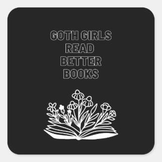 Goth-meisjes lezen betere boeken vierkante sticker