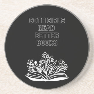 Goth-meisjes lezen betere boeken zandsteen onderzetter