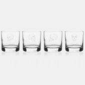 Goth Moeder en Vader Schedel Whiskey Glas (Achterkant)