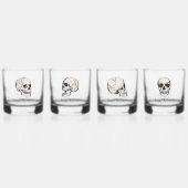 Goth Moeder en Vader Schedel Whiskey Glas (Voorkant)