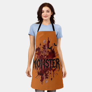 Goth Moeder Monster Schort, Griezelige Halloween S Schort