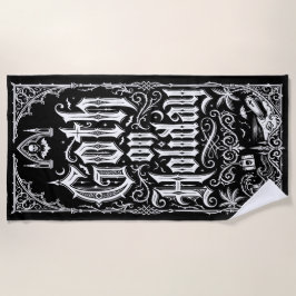 Goth on Holiday Gothic Typography Illustration Strandlaken