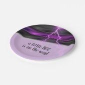 Goth Paars Zwart Halloween Feest Baby Borrel Papieren Bordje (Gekanteld)