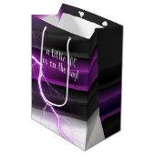 Goth Paars Zwart Halloween Feest Baby Shower Medium Cadeauzakje (Voorkant Gekanteld)