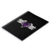 Goth Paarse Hart met Engelvleugels Notitieboek (Linkerzijde)