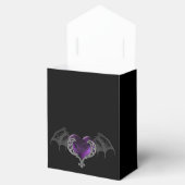 Goth Paarse Hart met Vleermuisvleugels Bedankdoosjes (Geopend)