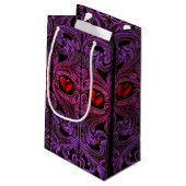 Goth paarse ornament met cadeautas (Achterkant Gekanteld)