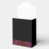 Goth Paarse Ornament Met Hart  Bedankdoosjes (Geopend)