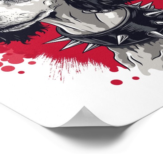 Goth Poodle – Dark Aesthetic Dog Poster (Hoek)