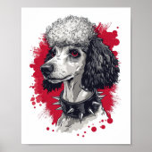 Goth Poodle – Dark Aesthetic Dog Poster (Voorkant)