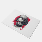 Goth Poodle – Donkere esthetische hond Deurmat (Schuin)