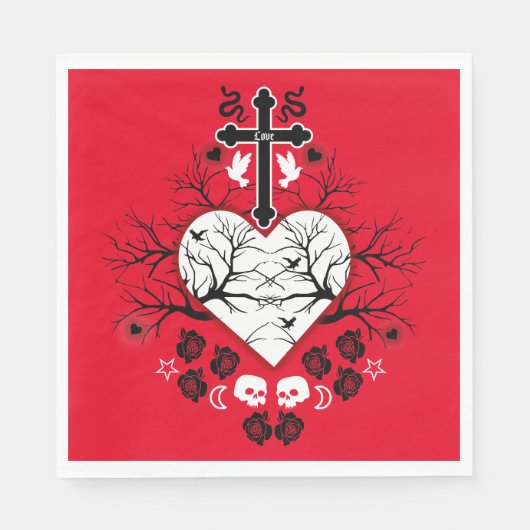 Goth Post Punk Mode Servet (Voorkant)