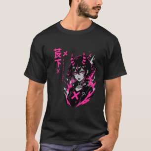 Goth Punk Duivel Meisje Anime X Grafische Japanse T-shirt