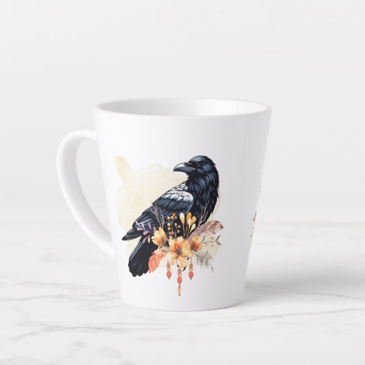 Goth Raven Coffee Mug Dark Aesthetic Latte Mok (Linkerhoek)