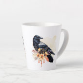 Goth Raven Coffee Mug Dark Aesthetic Latte Mok (Rechterhoek)