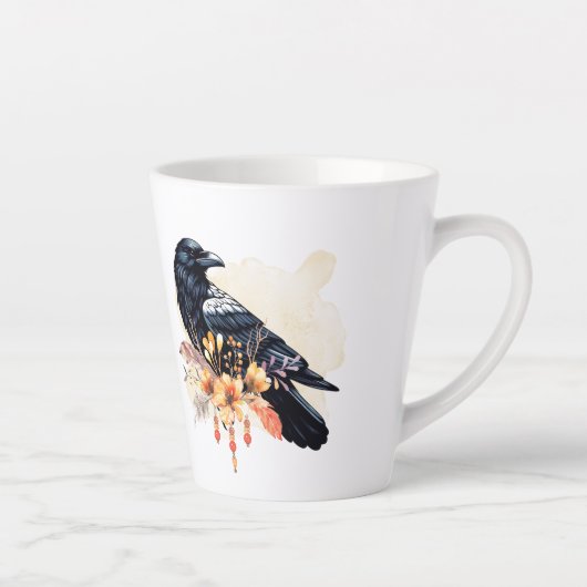 Goth Raven Coffee Mug Dark Aesthetic Latte Mok (Rechts)