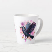 Goth Raven Coffee Mug Dark Aesthetic Latte Mok (Rechterhoek)