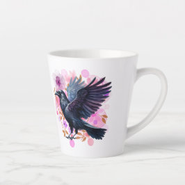 Goth Raven Coffee Mug Dark Aesthetic Latte Mok