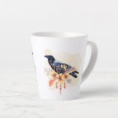 Goth Raven Coffee Mug Dark Aesthetic  Latte Mok (Rechterhoek)