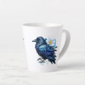 Goth Raven Coffee Mug Dark Aesthetic Latte Mok (Rechterhoek)