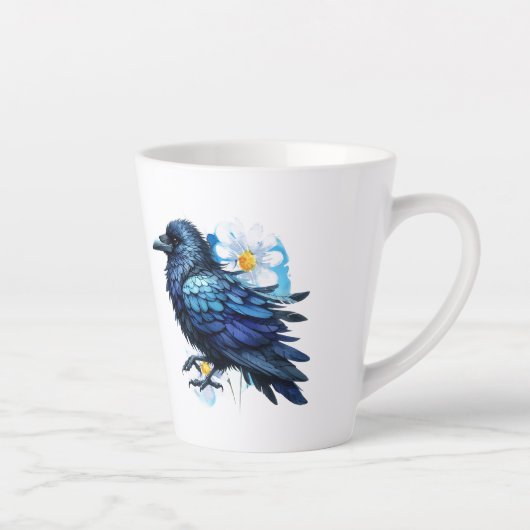Goth Raven Coffee Mug Dark Aesthetic Latte Mok (Rechts)