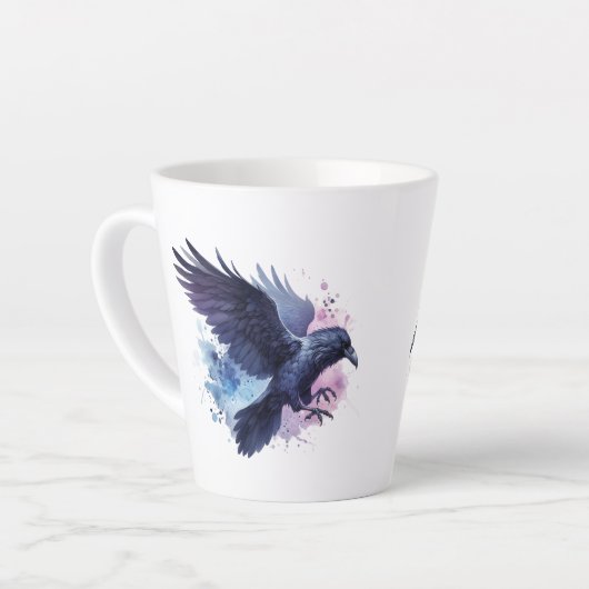 Goth Raven Coffee Mug Dark Aesthetic  Latte Mok (Linkerhoek)